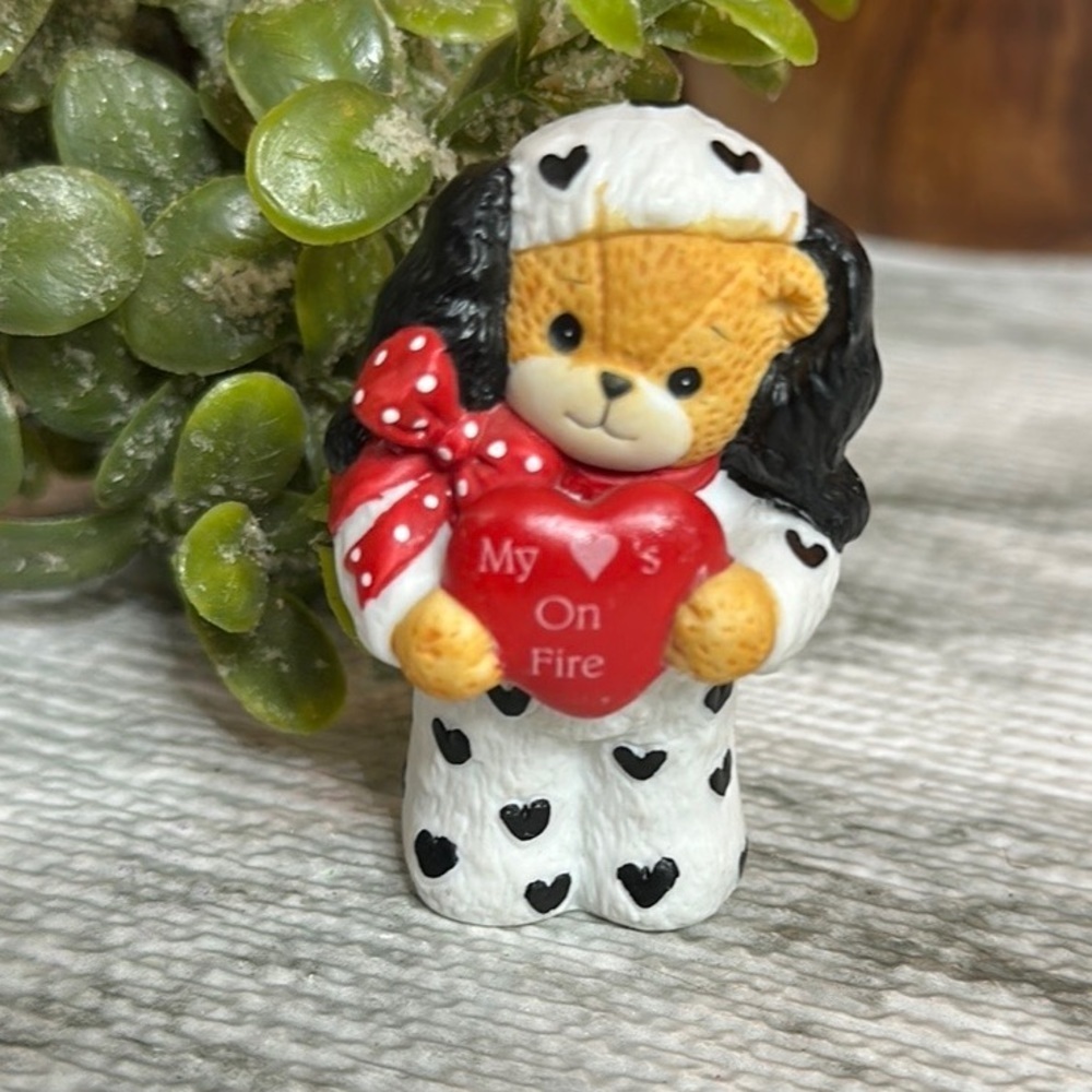 Vtg Enesco Collectible 1992 Lucy&Me Dalmatian Bear‎ My Heart's On Fire Lucy Rigg